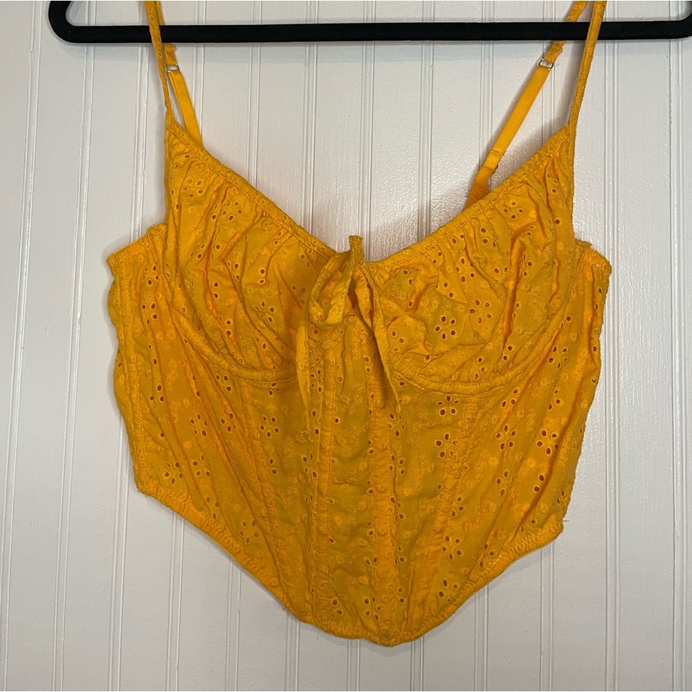 Urban Outfitters orange corset top